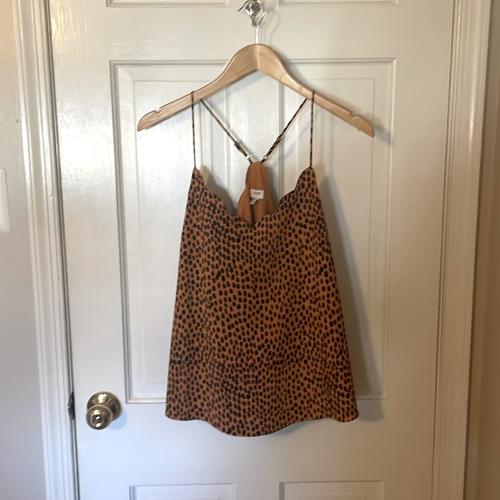 Navy and orange Jcrew lined tank